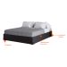 Base para Cama Box Casal Joe (36x138x188) Preta