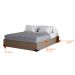 Base para Cama Box Casal Joe Suede (36x138x188) Bege