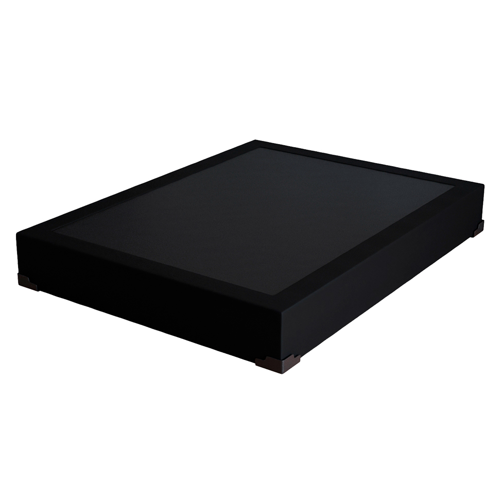 Base para Cama Box Casal Joe Suede (36x138x188) Preta