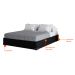 Base para Cama Box Casal Joe Suede (36x138x188) Preta