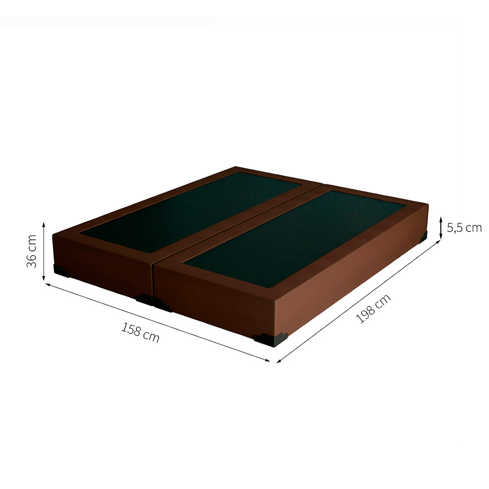 Base para Cama Box Queen Joe Suede (36x158x198) Marrom