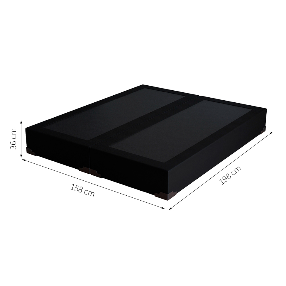 Base para Cama Box Queen Joe Suede (36x158x198) Preta