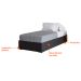 Base para Cama Box Solteiro Joe (36x88x188) Preta