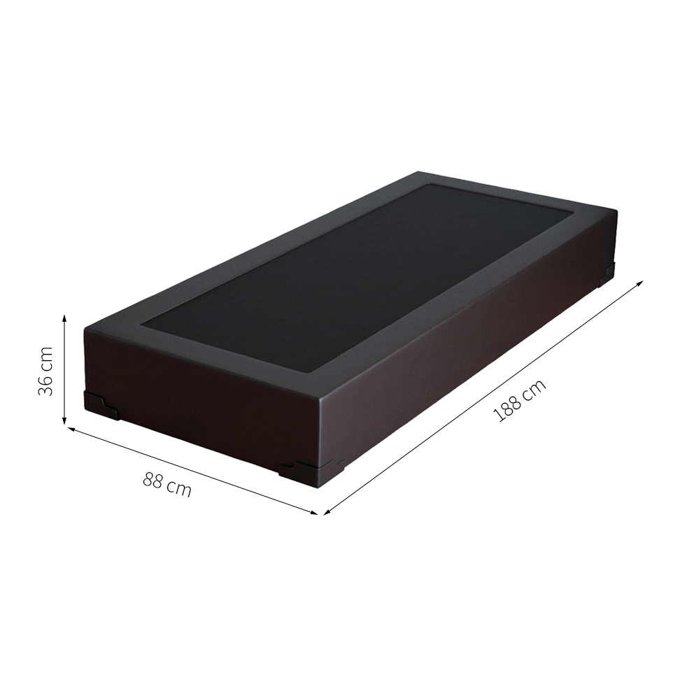 Base para Cama Box Solteiro Joe (36x88x188) Preta