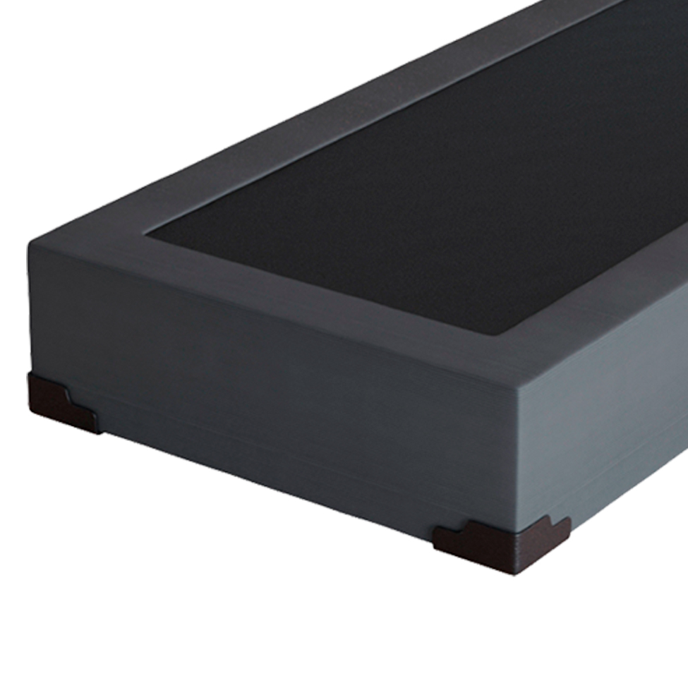 Base para Cama Box Solteiro Joe Suede (36x88x188) Grafite