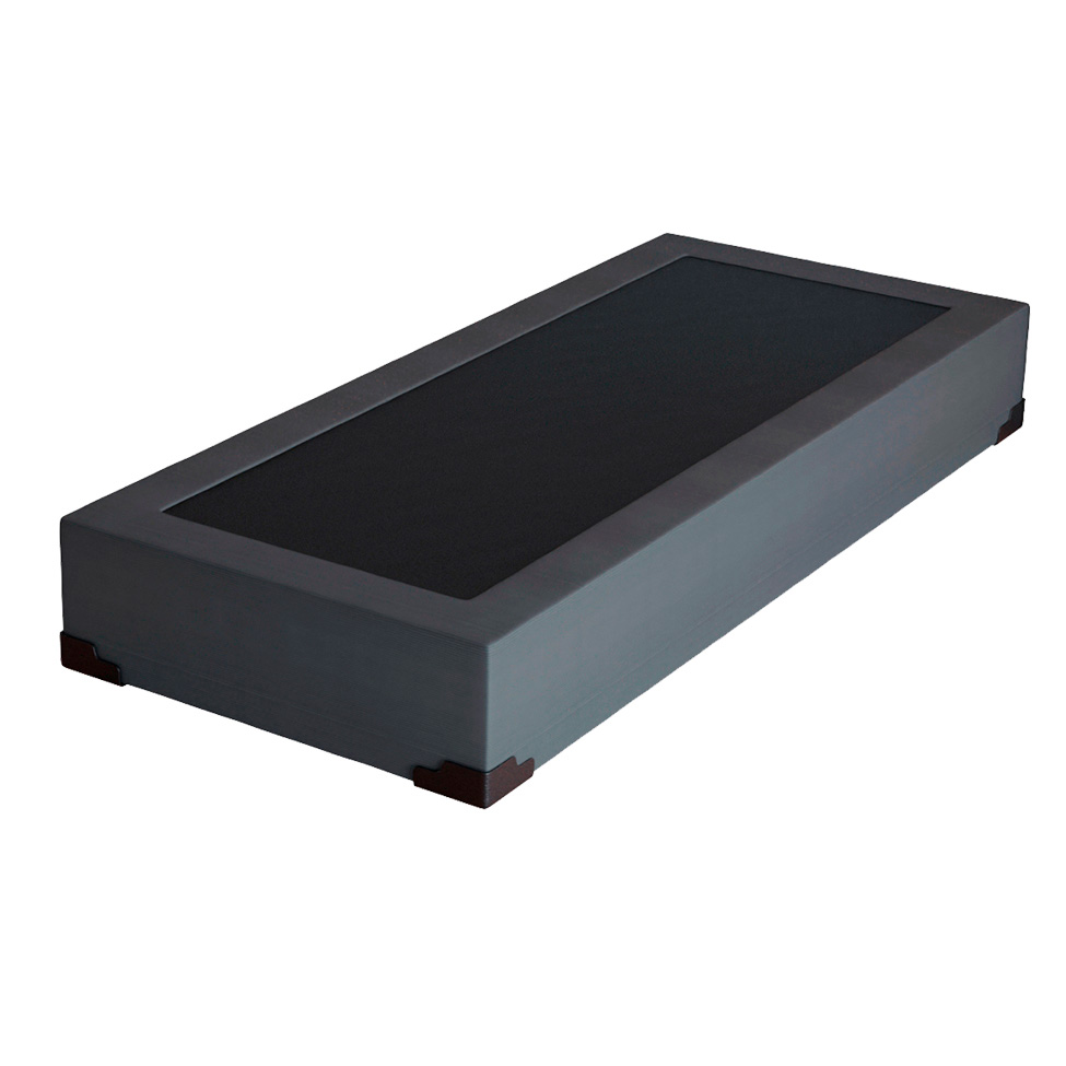 Base para Cama Box Solteiro Joe Suede (36x88x188) Grafite