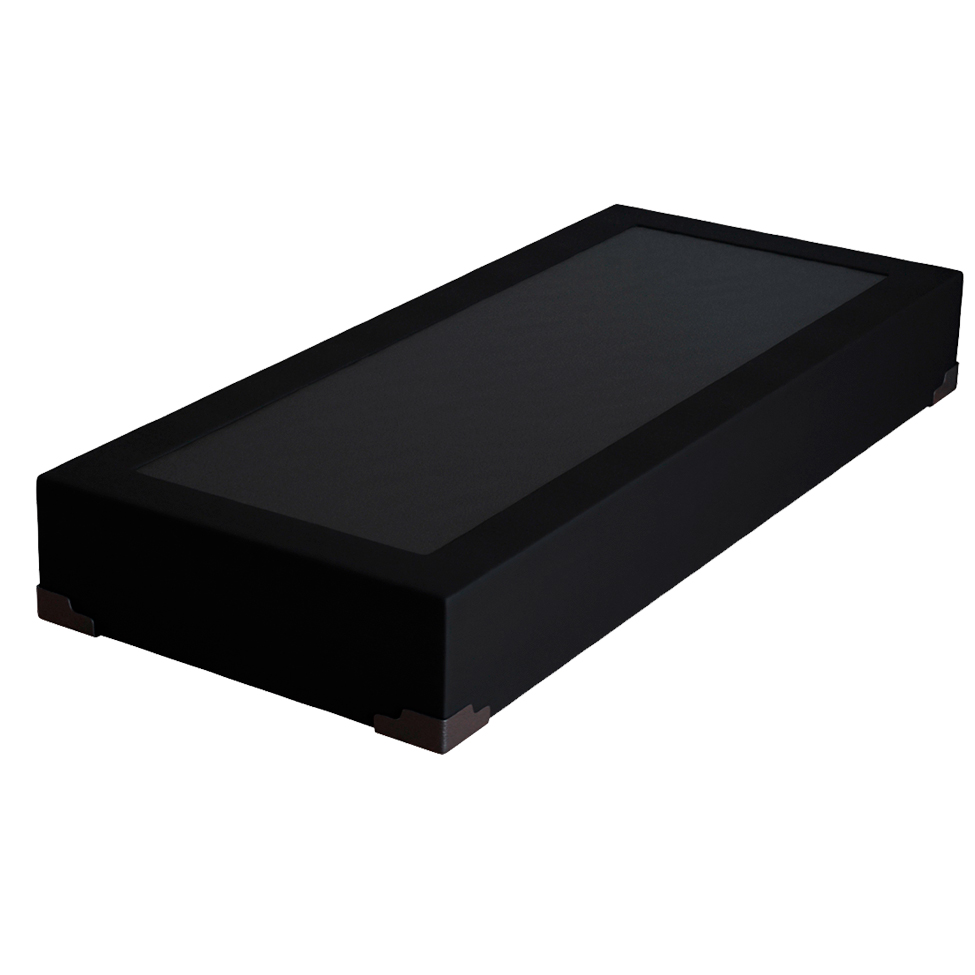 Base para Cama Box Solteiro Joe Suede (36x88x188) Preta