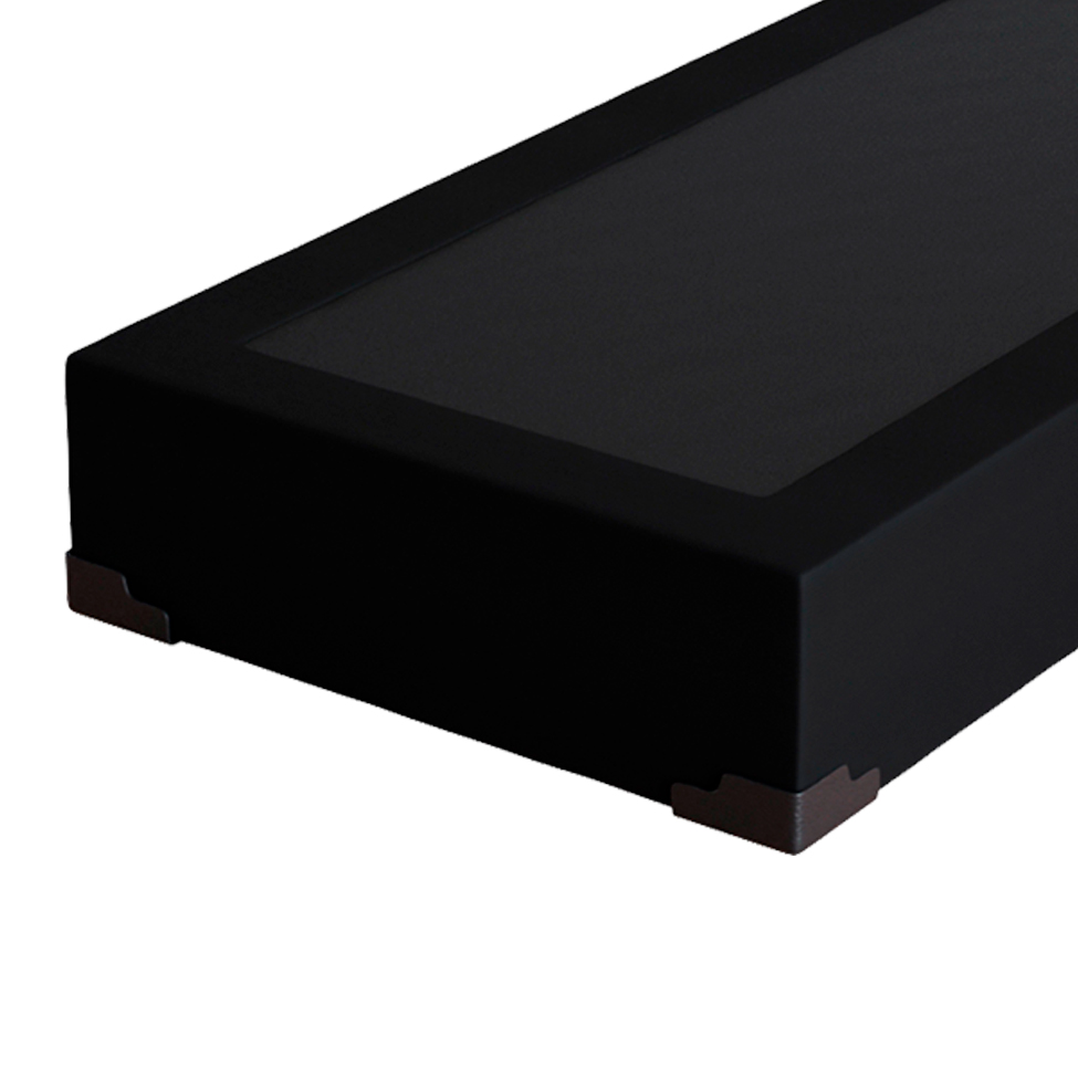 Base para Cama Box Solteiro Joe Suede (36x88x188) Preta