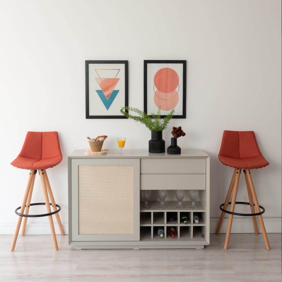 Buffet Corumbá com Tela 1 PT 1 GV Off White