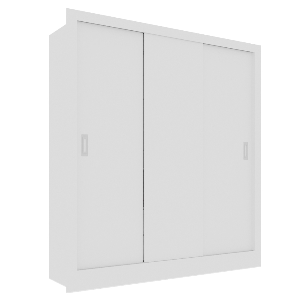  Guarda-Roupa Casal Luiza 3 Portas 2 Gavetas Branco