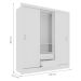  Guarda-Roupa Casal Luiza 3 Portas 2 Gavetas Branco