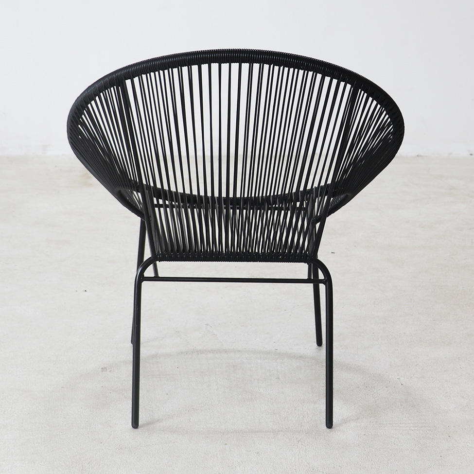 Cadeira Ensenada Rattan Preta