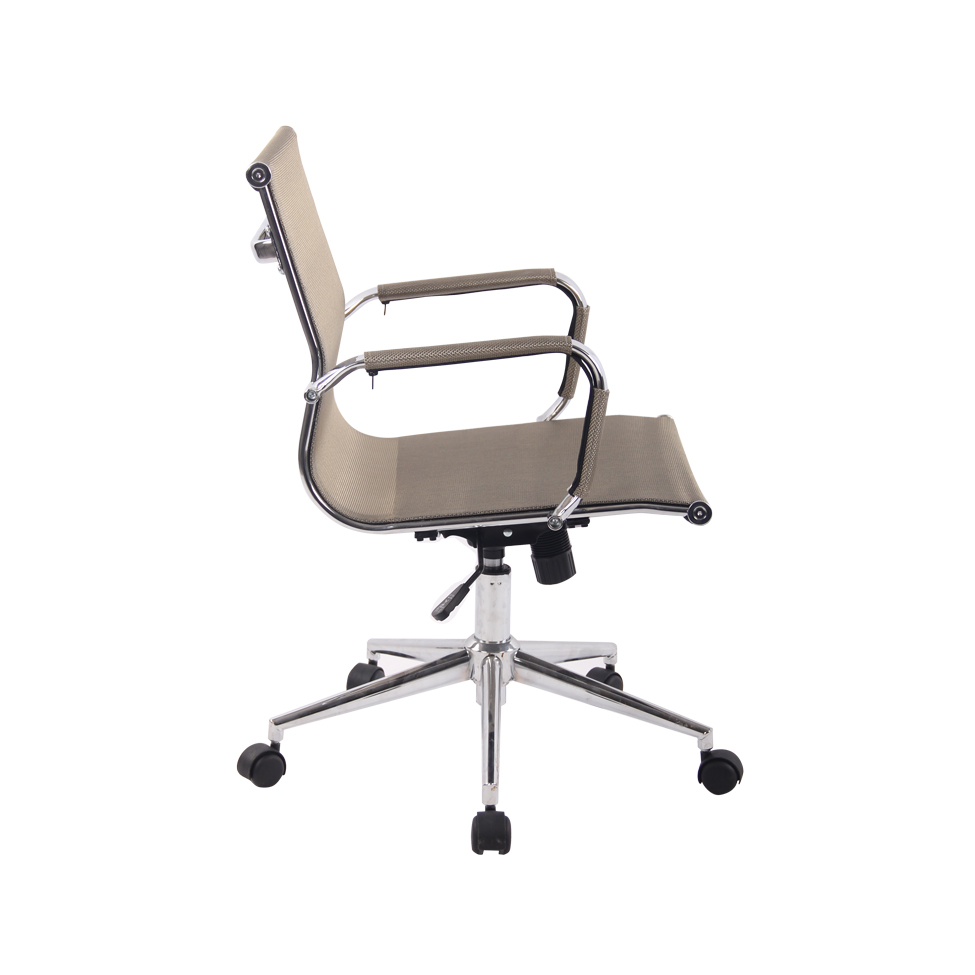 Cadeira de Escritório Diretor Giratória Eames Star Dourada