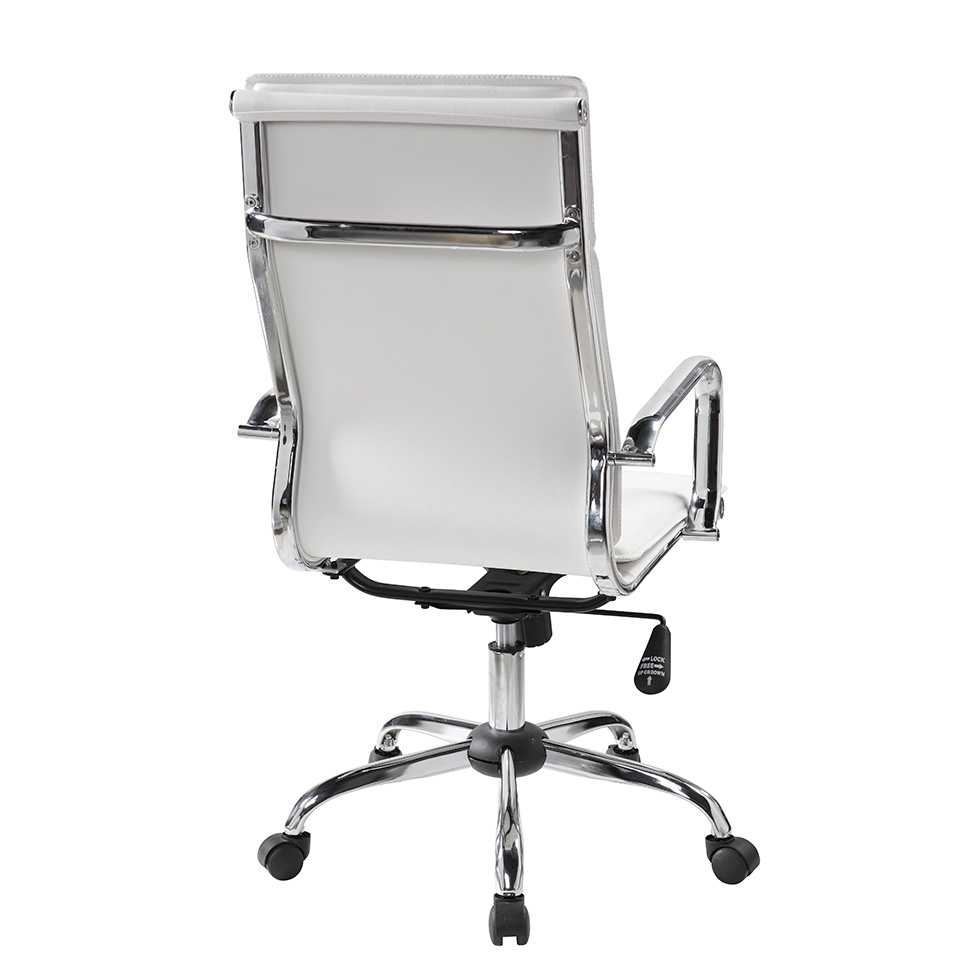 Cadeira de Escritório Presidente Giratória Eames Comfort Branca