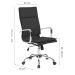 Cadeira de Escritório Presidente Giratória Eames Comfort Preta