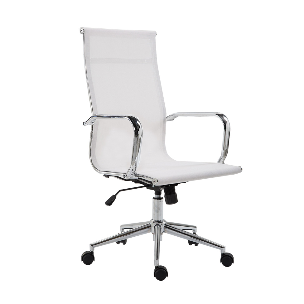 Cadeira de Escritório Presidente Giratória com Relax Eames Star Branca