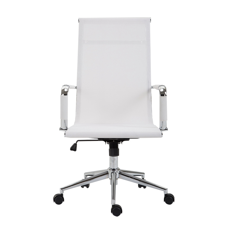 Cadeira de Escritório Presidente Giratória com Relax Eames Star Branca