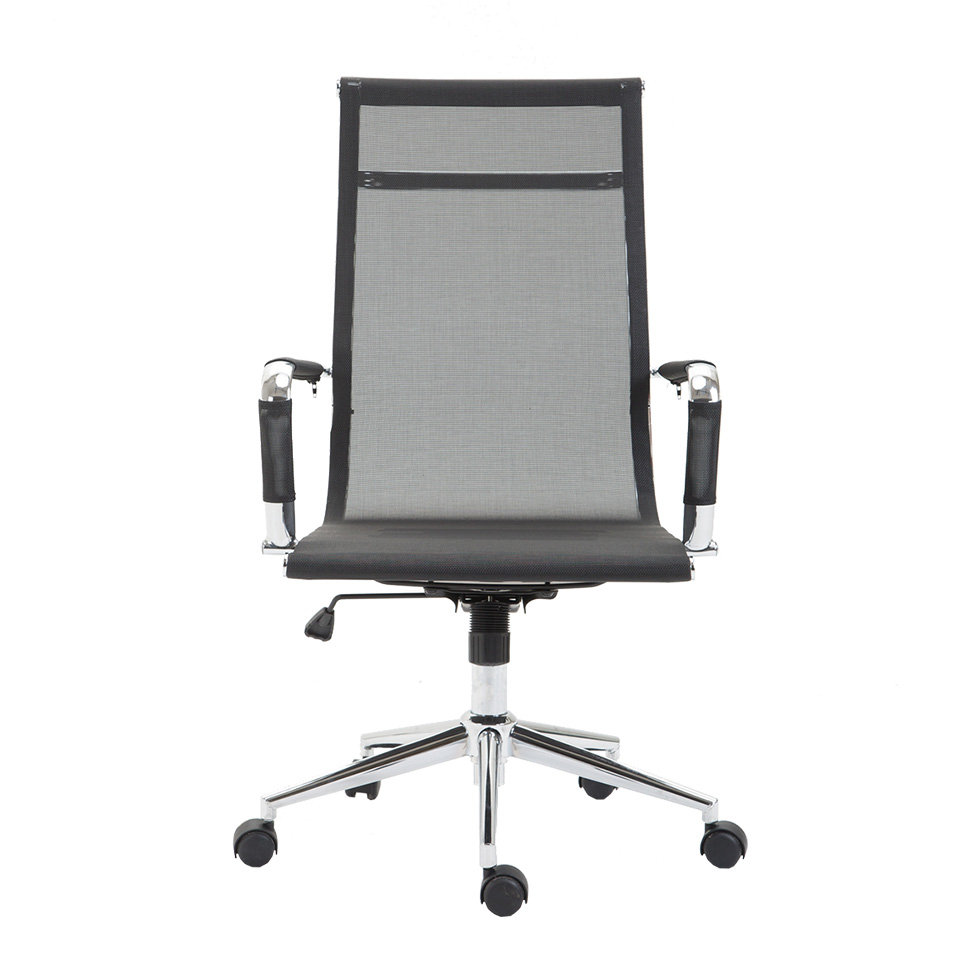 Cadeira de Escritório Presidente Giratória com Relax Eames Star Preta