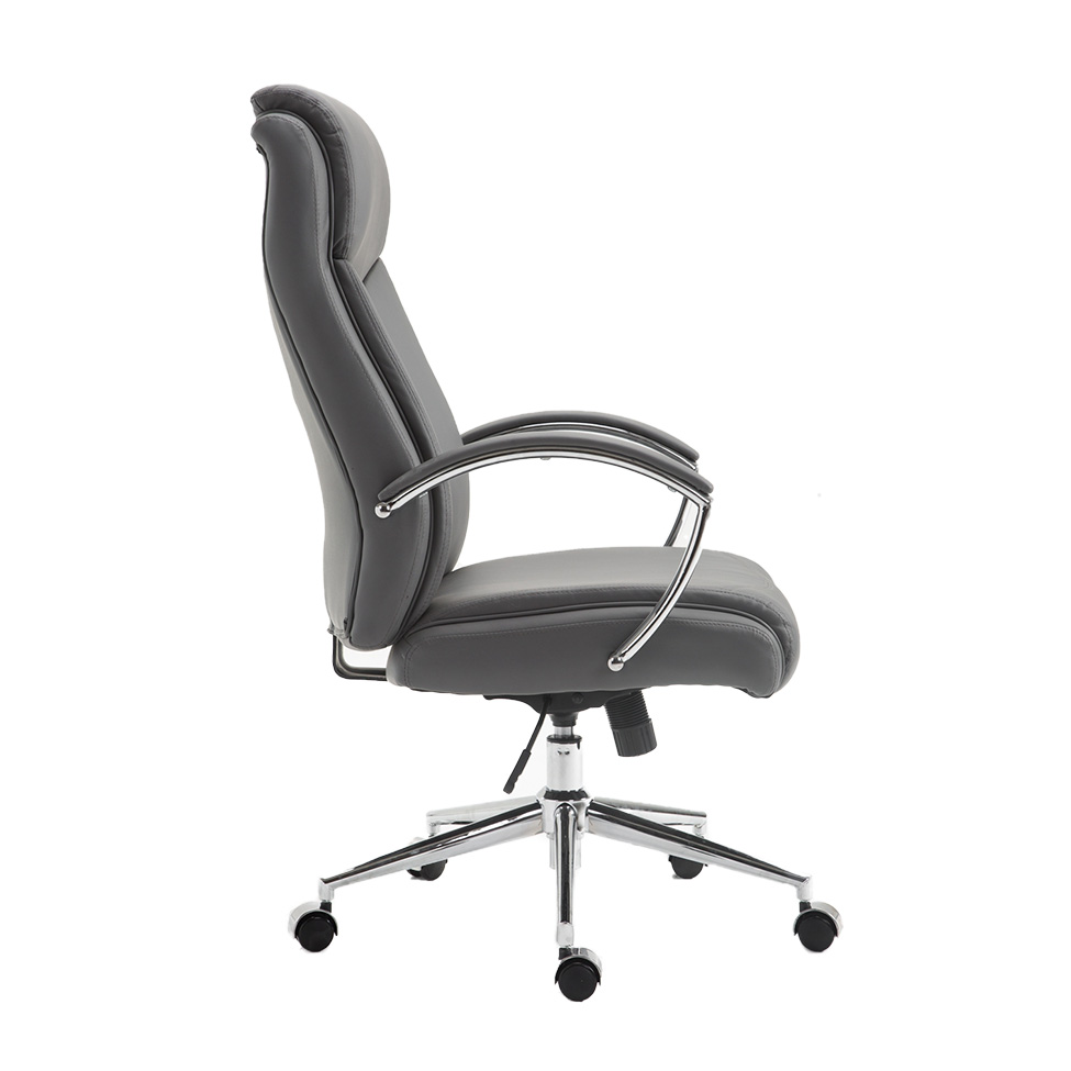 Cadeira de Escritório Presidente Giratória com Relax Evergreen Cinza