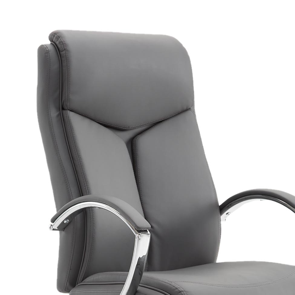 Cadeira de Escritório Presidente Giratória com Relax Evergreen Cinza