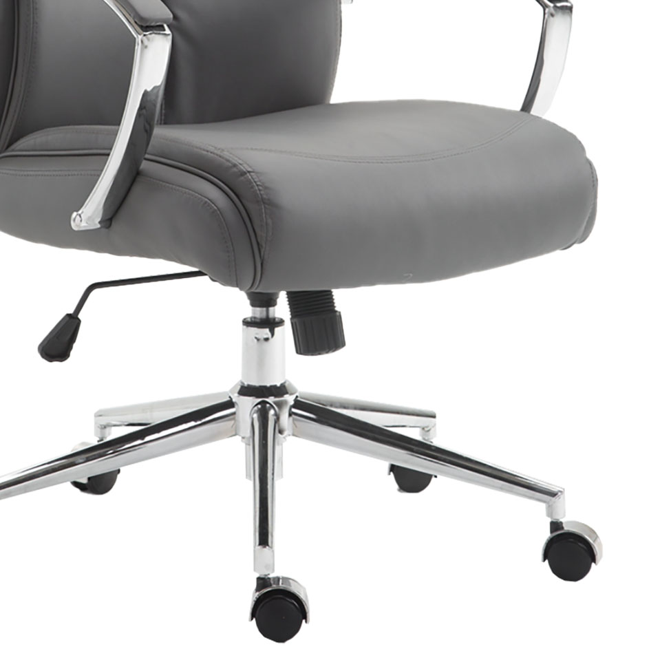 Cadeira de Escritório Presidente Giratória com Relax Evergreen Cinza