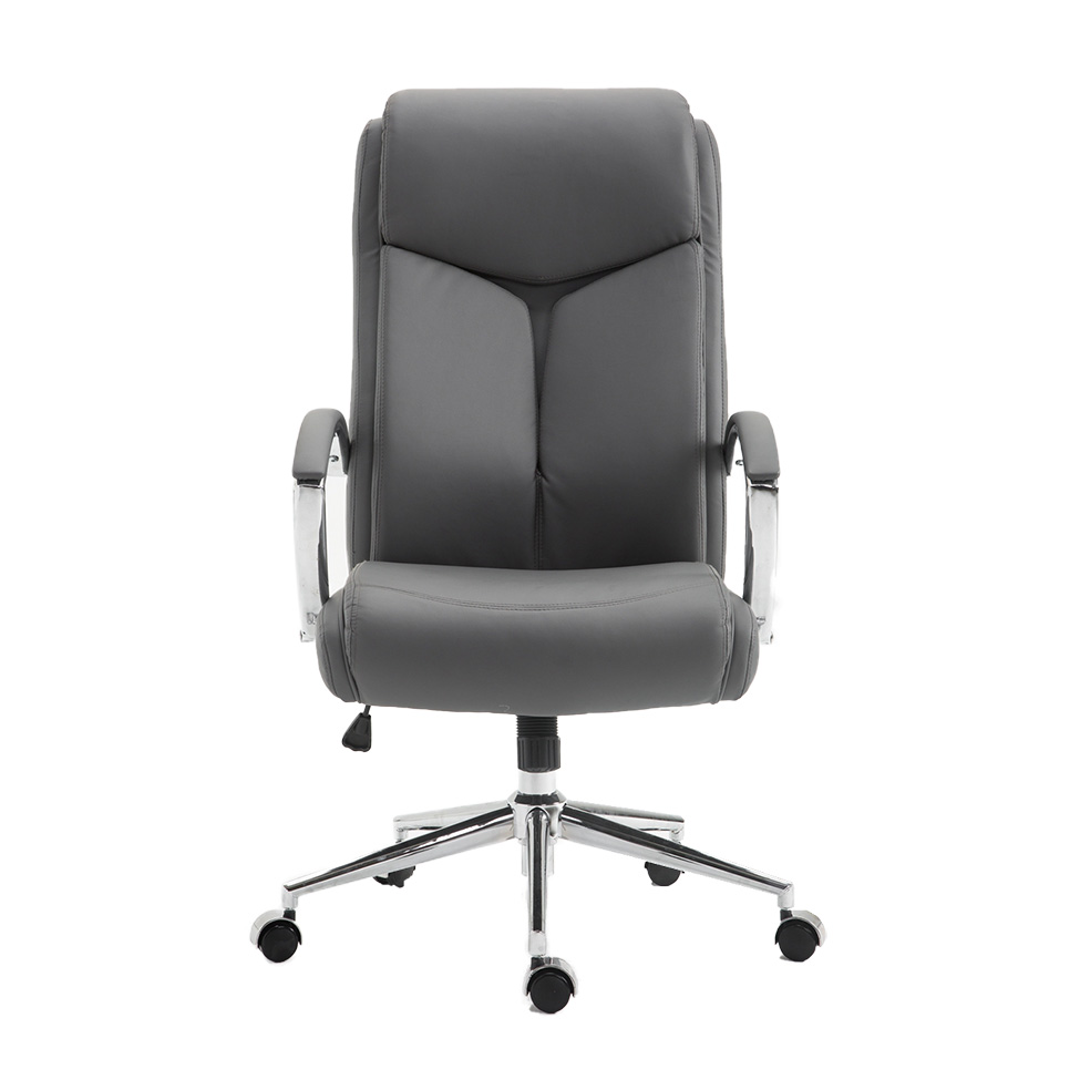 Cadeira de Escritório Presidente Giratória com Relax Evergreen Cinza