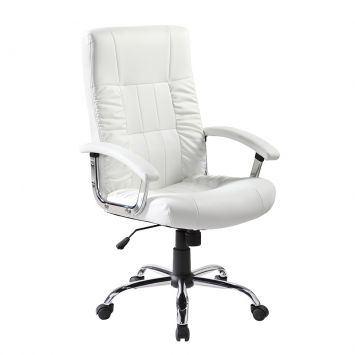 Cadeira de Escritório Presidente Giratória com Relax Office Plus Branca é boa?