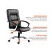 Cadeira de Escritório Presidente Giratória com Relax Office Plus Preta