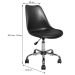 Cadeira de Escritório Secretária Giratória Eames Preta