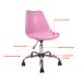 Cadeira de Escritório Secretária Giratória Eames Rosa