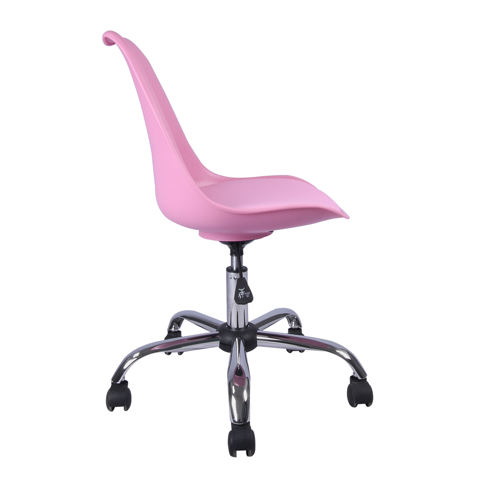 Cadeira de Escritório Secretária Giratória Eames Rosa