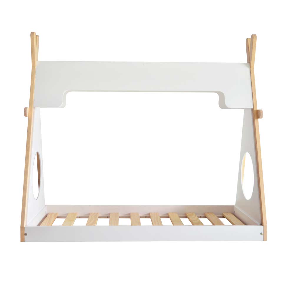 Cama Infantil Montessoriano Branca e Natural