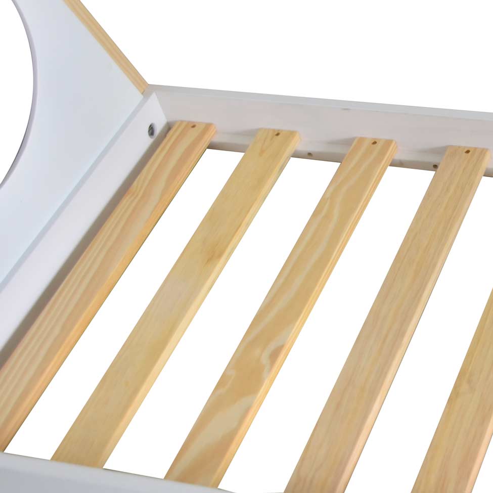 Cama Infantil Montessoriano Branca e Natural