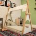 Cama Infantil Montessoriano Branca e Natural