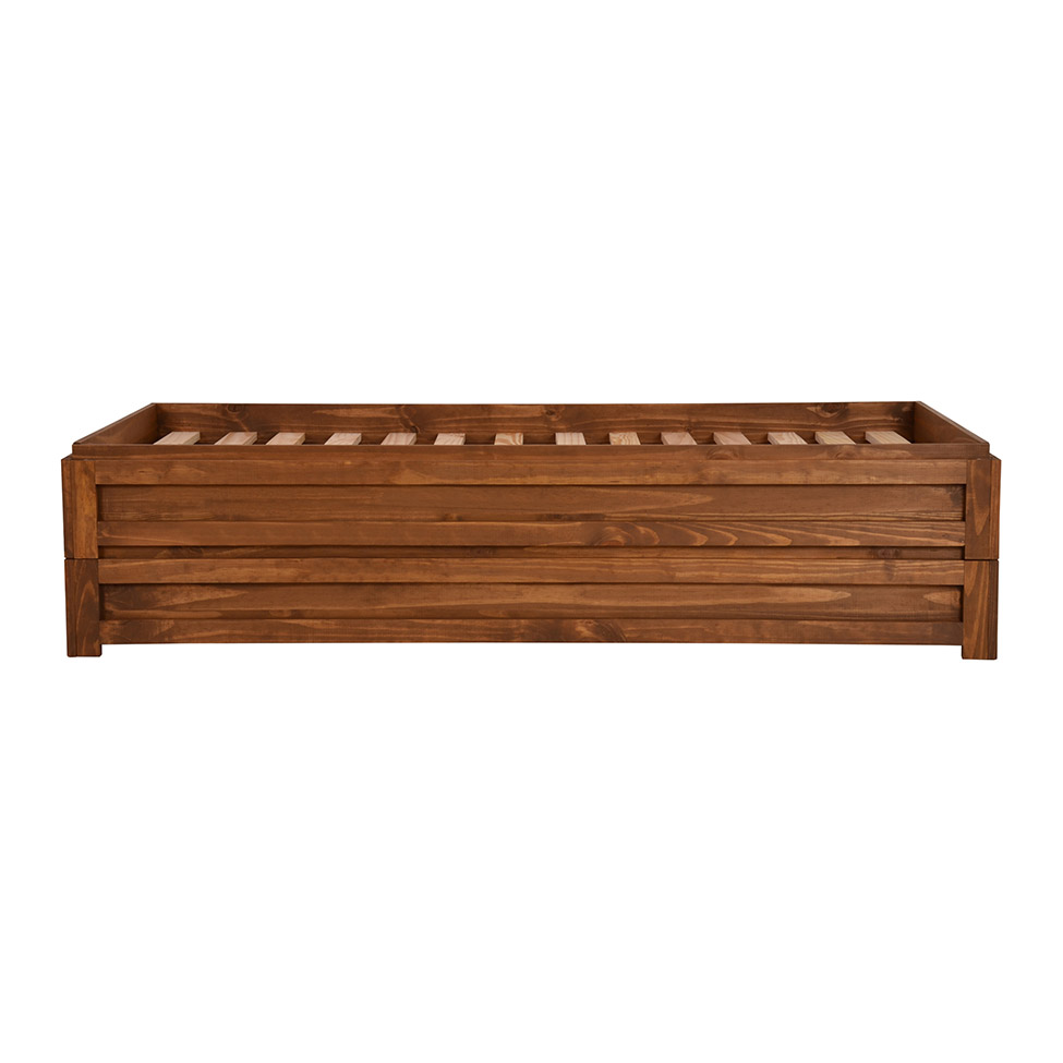 Cama Solteiro Monte Madeira Maciça Amêndoa Rustico