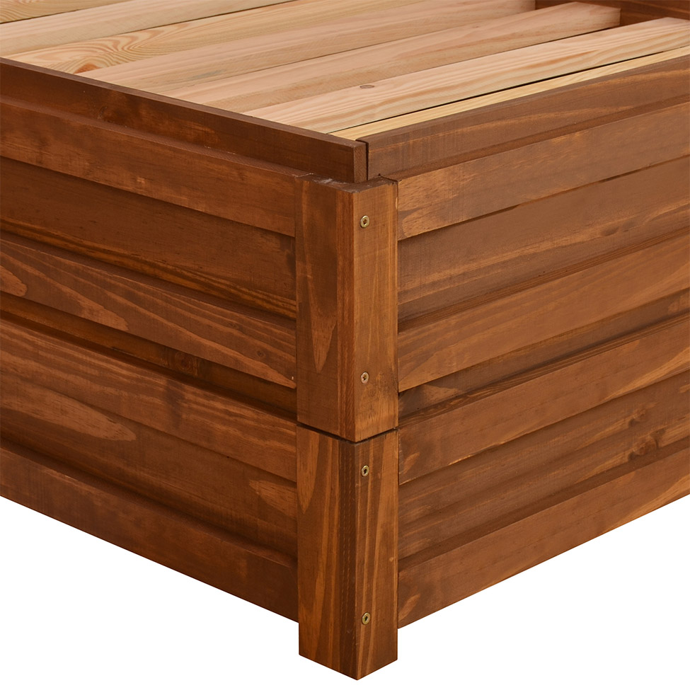 Cama Solteiro Monte Madeira Maciça Amêndoa Rustico