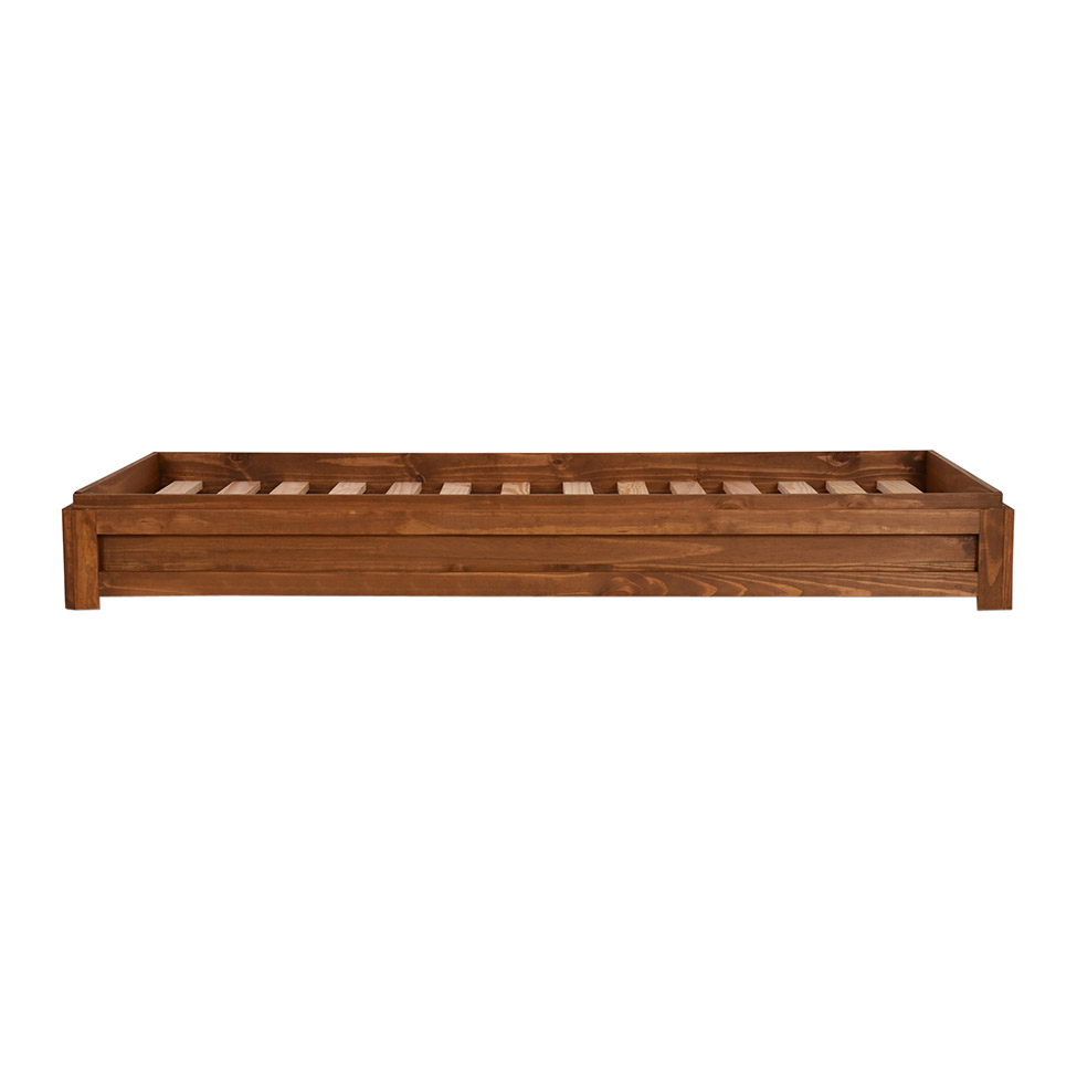 Cama Solteiro Monte Madeira Maciça Amêndoa Rustico