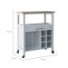 Carrinho Auxiliar para Cozinha Louis 1 GVT Branco e Natural