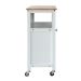 Carrinho Auxiliar para Cozinha Louis 1 GVT Branco e Natural