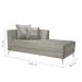 Chaise Longue News Veludo Cinza
