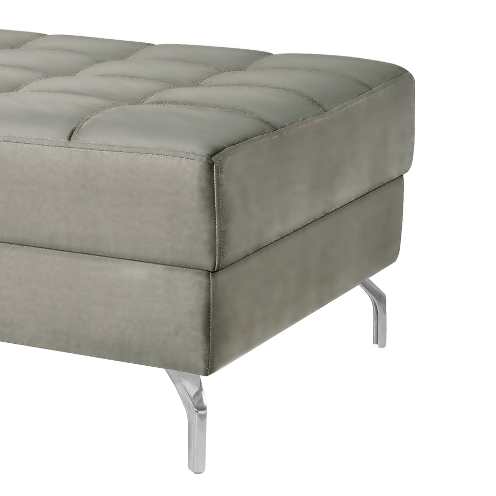 Chaise Longue News Veludo Cinza