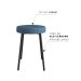 Conjunto com 2 Bancos Bock Linho Azul e Preto