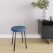 Conjunto com 2 Bancos Bock Linho Azul e Preto