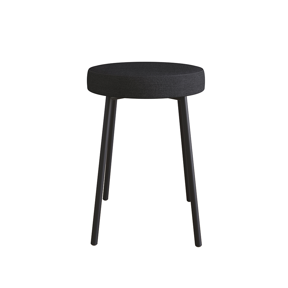 Conjunto com 2 Bancos Bock Linho Grafite e Preto