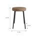 Conjunto com 2 Bancos Bock Linho Marrom e Preto