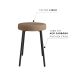 Conjunto com 2 Bancos Bock Linho Marrom e Preto