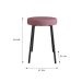 Conjunto com 2 Bancos Bock Linho Rosa e Preto