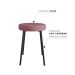 Conjunto com 2 Bancos Bock Linho Rosa e Preto