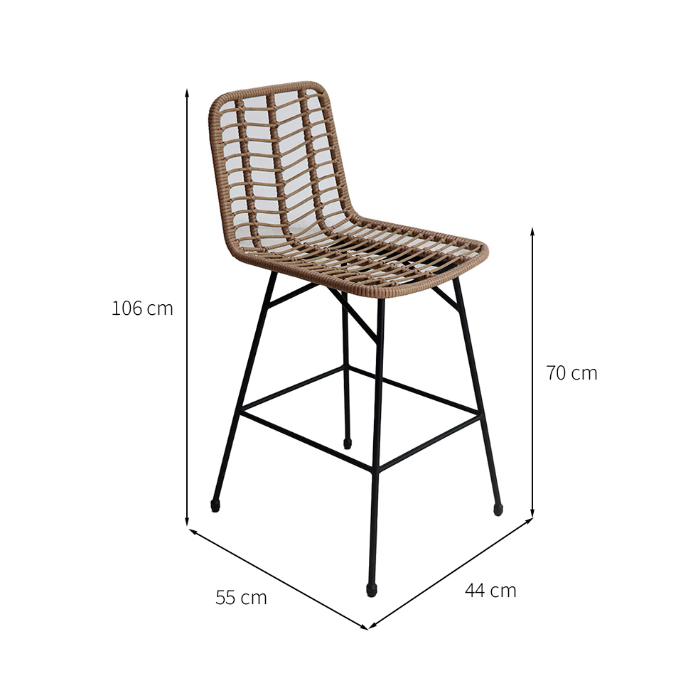 Conjunto com 2 Banquetas Antália Natural