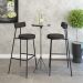 Conjunto com 2 Banquetas Bock Linho Grafite e Preto